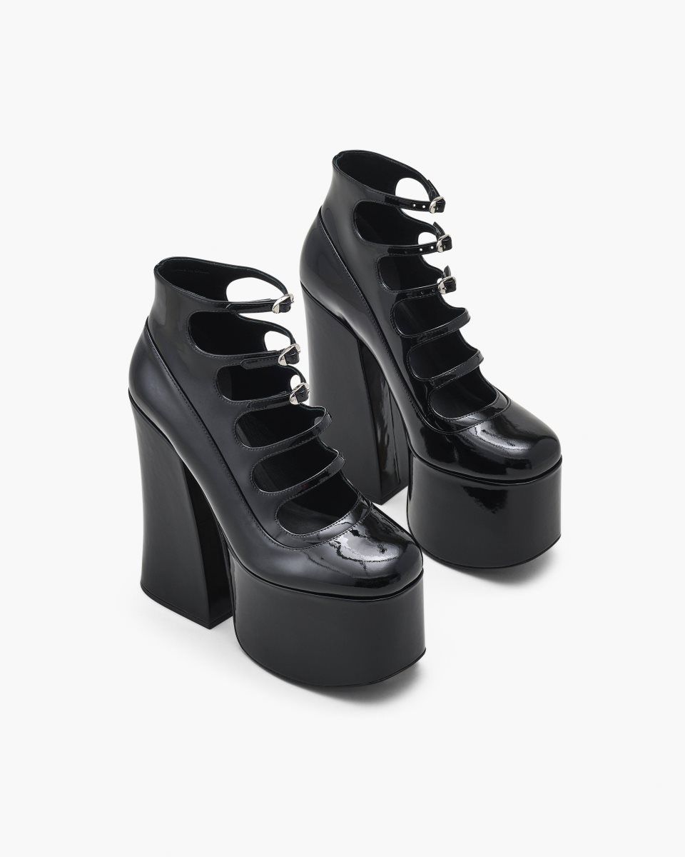 Black Marc Jacobs The Patent Leather Kiki Ankle Boot | 876041-HRQ