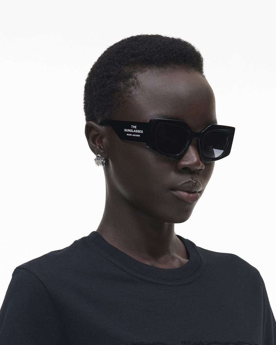 Black Marc Jacobs The Square Cat Eye Sunglasses | 194862-VFO