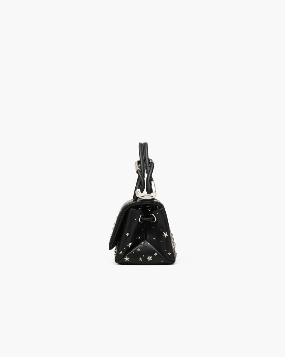 Black Marc Jacobs The Star-Studded Leather Mini Dual Bag | 652389-MWI