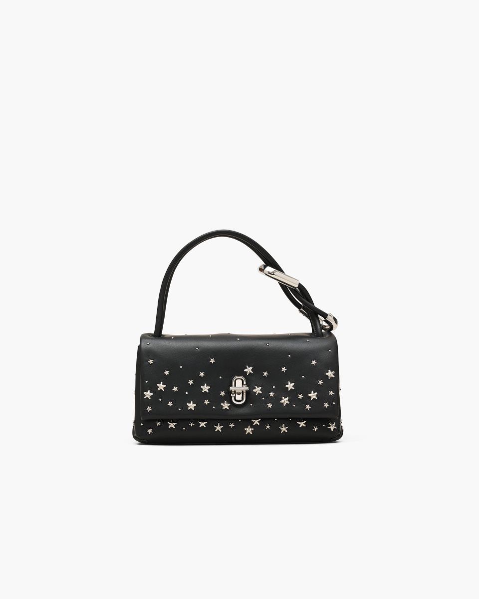 Black Marc Jacobs The Star-Studded Leather Mini Dual Bag | 652389-MWI