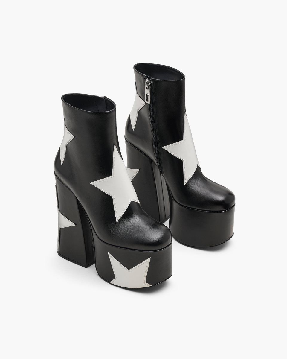 Black Marc Jacobs The Star Patchwork Kiki Platform Boot | 638512-XCU