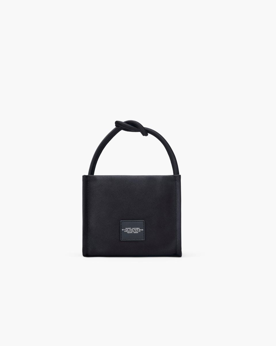 Black Marc Jacobs The Star Satin Mini Tote Bag | 408672-ZMN