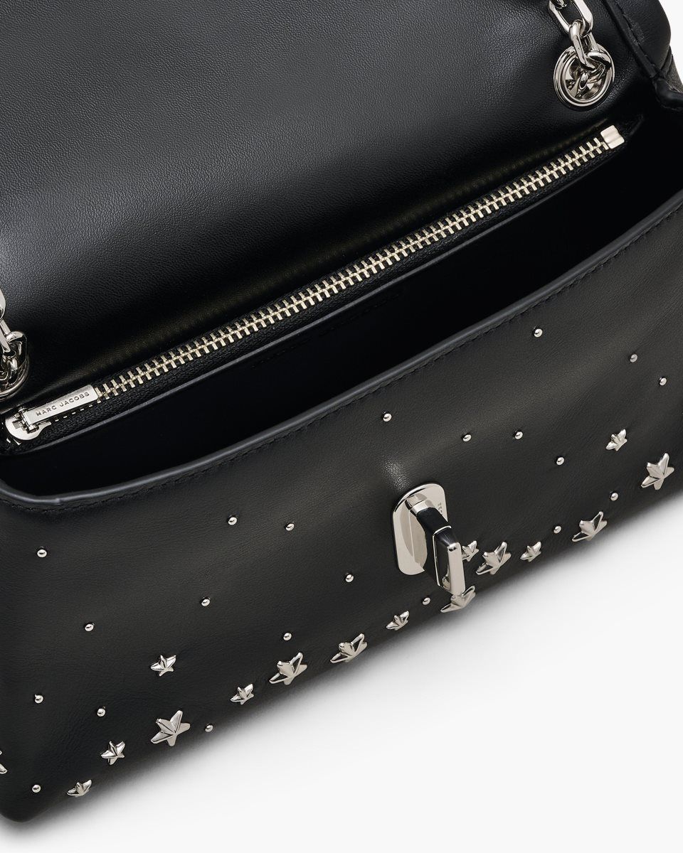 Black Marc Jacobs The Star Studded Dual Chain Wallet | 478501-PXV