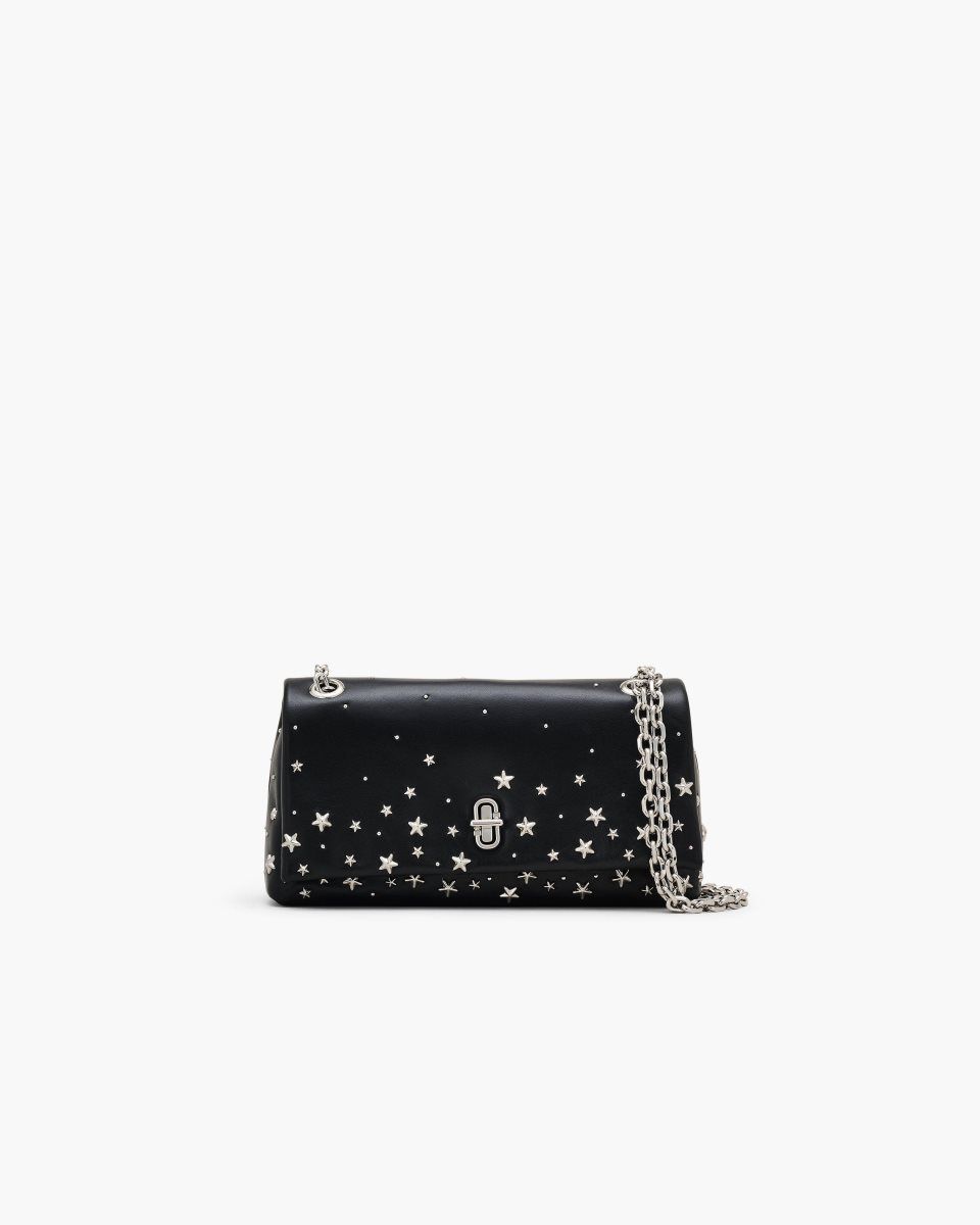 Black Marc Jacobs The Star Studded Dual Chain Wallet | 478501-PXV