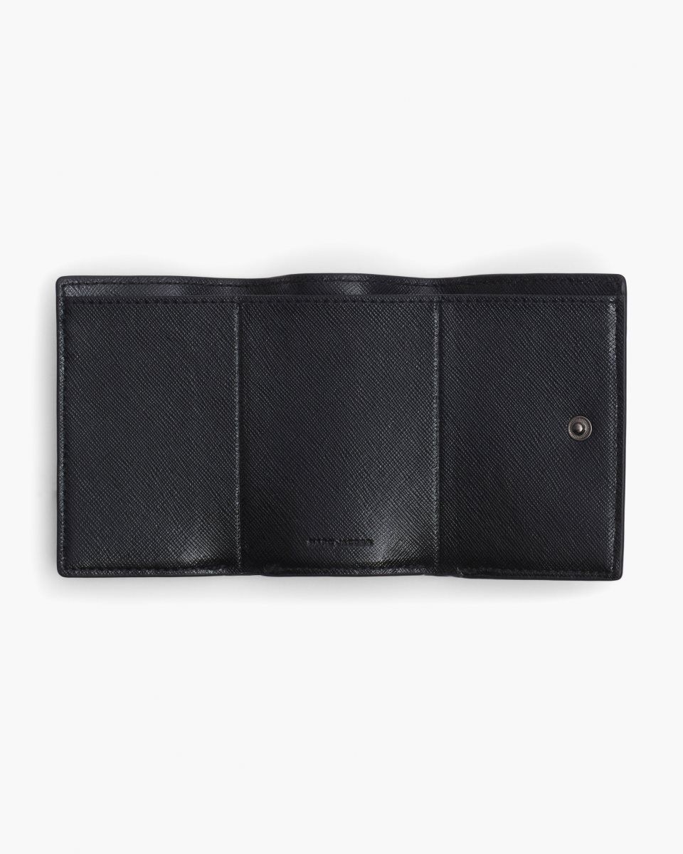 Black Marc Jacobs The Utility Snapshot DTM Mini Trifold Wallet | 732694-LVO