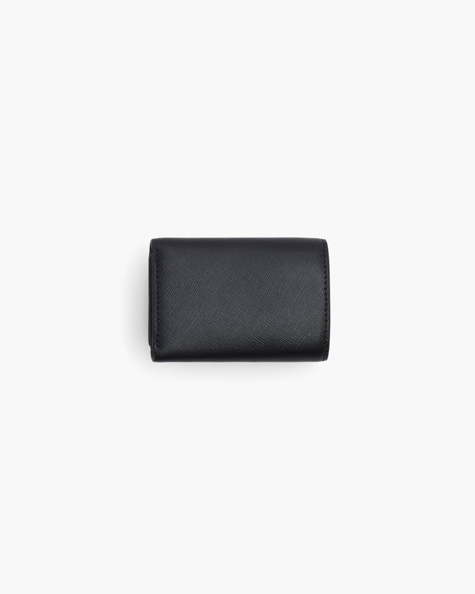 Black Marc Jacobs The Utility Snapshot DTM Mini Trifold Wallet | 732694-LVO