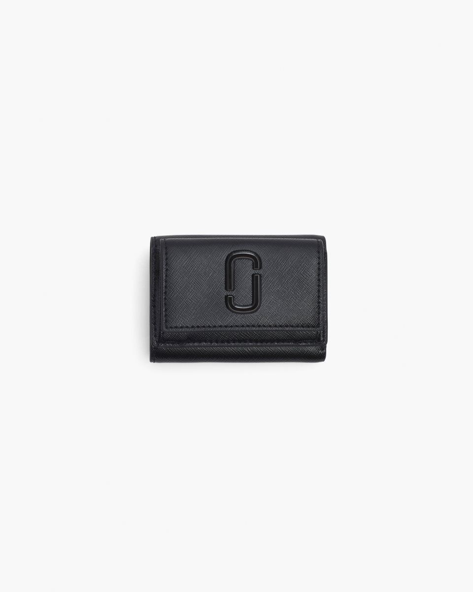 Black Marc Jacobs The Utility Snapshot DTM Mini Trifold Wallet | 732694-LVO