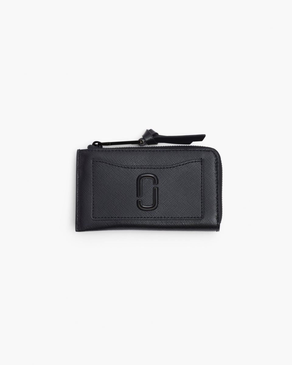 Black Marc Jacobs The Utility Snapshot DTM Top Zip Multi Wallet | 613589-OWZ