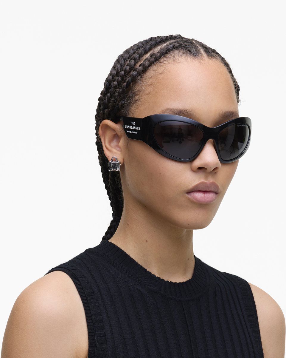 Black Marc Jacobs The Wrapped Sunglasses | 168429-MKO