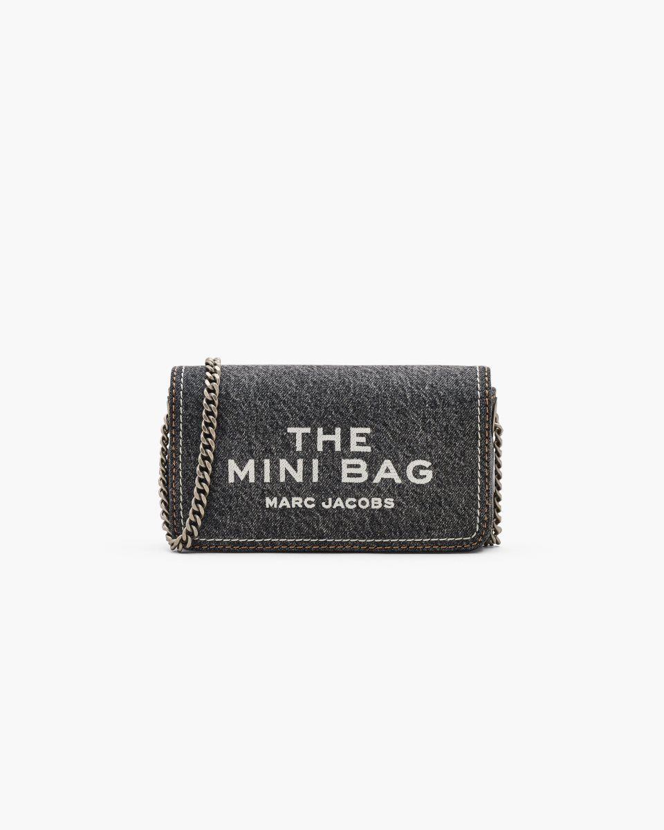 Black Wash Marc Jacobs The Denim Chain Mini Bag | 607582-FGB