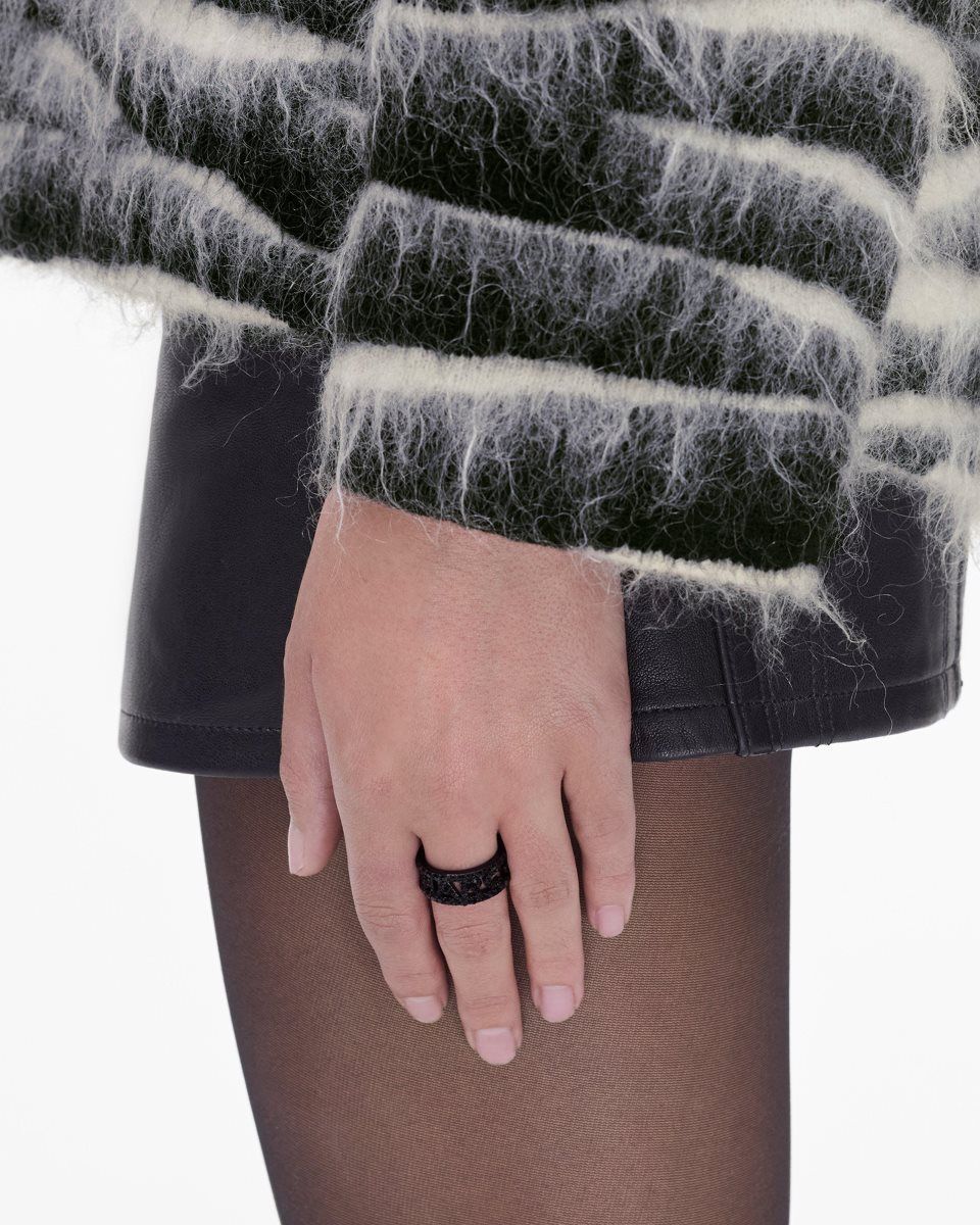 Black / Black Marc Jacobs The Monogram Pave Ring | 689052-RJQ