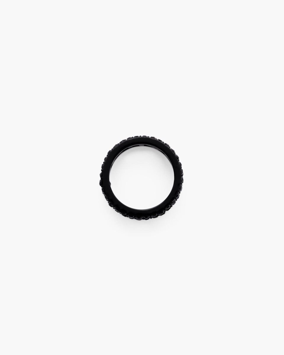 Black / Black Marc Jacobs The Monogram Pave Ring | 689052-RJQ