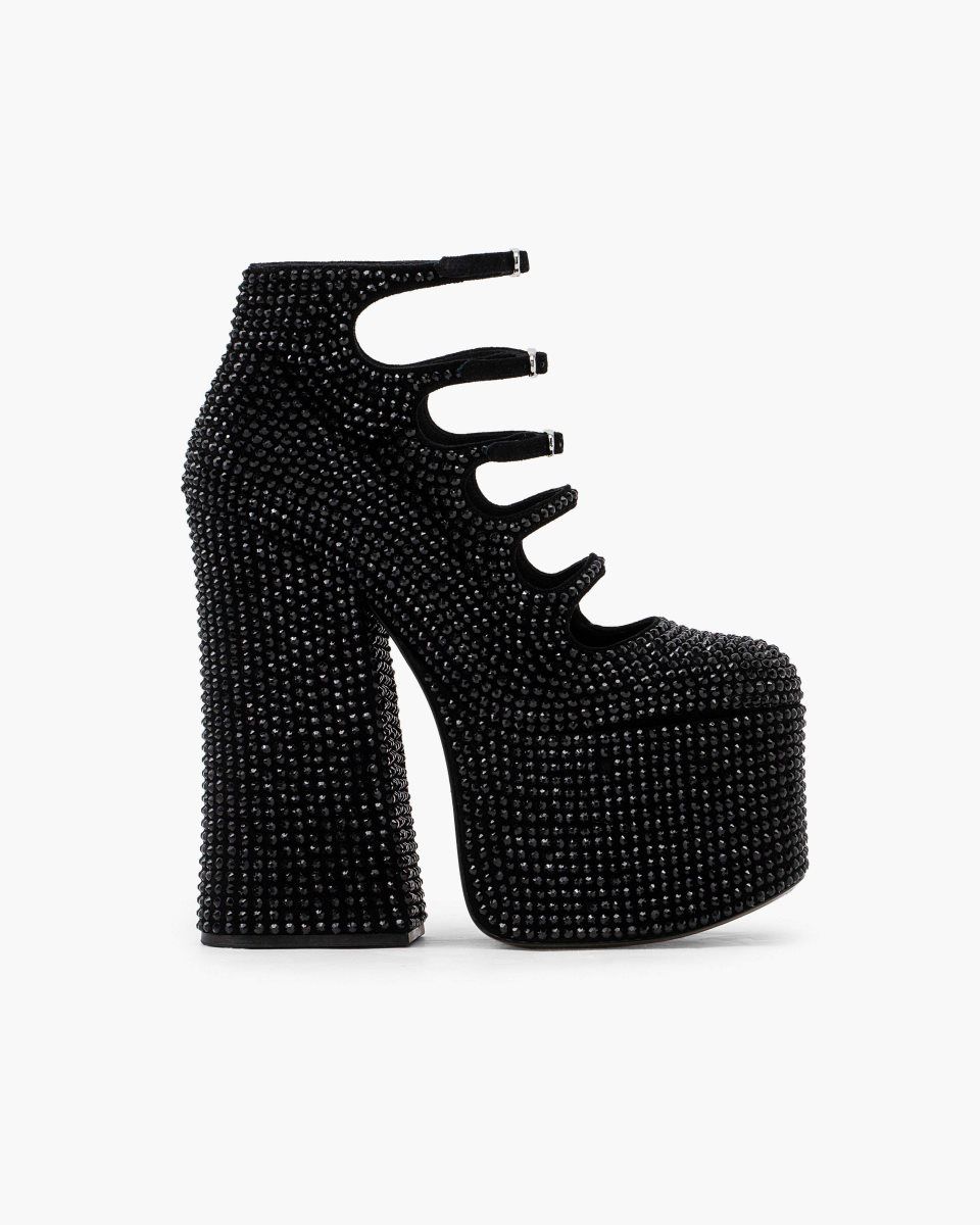 Black / Black Marc Jacobs The Rhinestone Kiki Ankle Boot | 539074-XHI