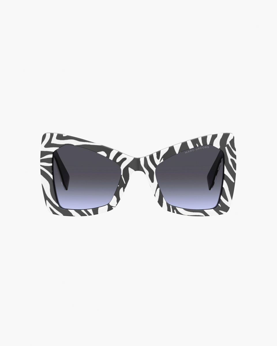 Black / White Marc Jacobs The J Marc Oversized Cat Eye Sunglasses | 753468-BCI