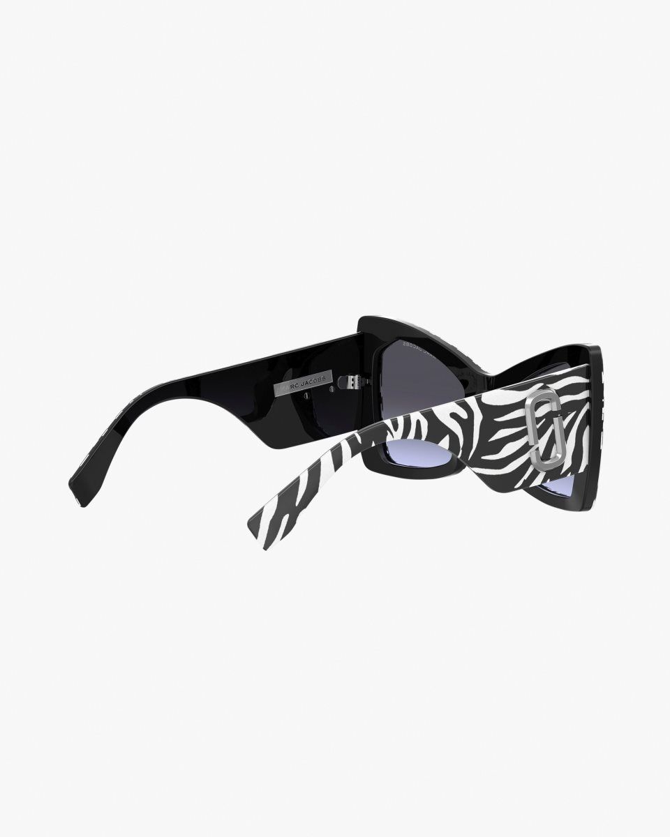 Black / White Marc Jacobs The J Marc Oversized Cat Eye Sunglasses | 753468-BCI