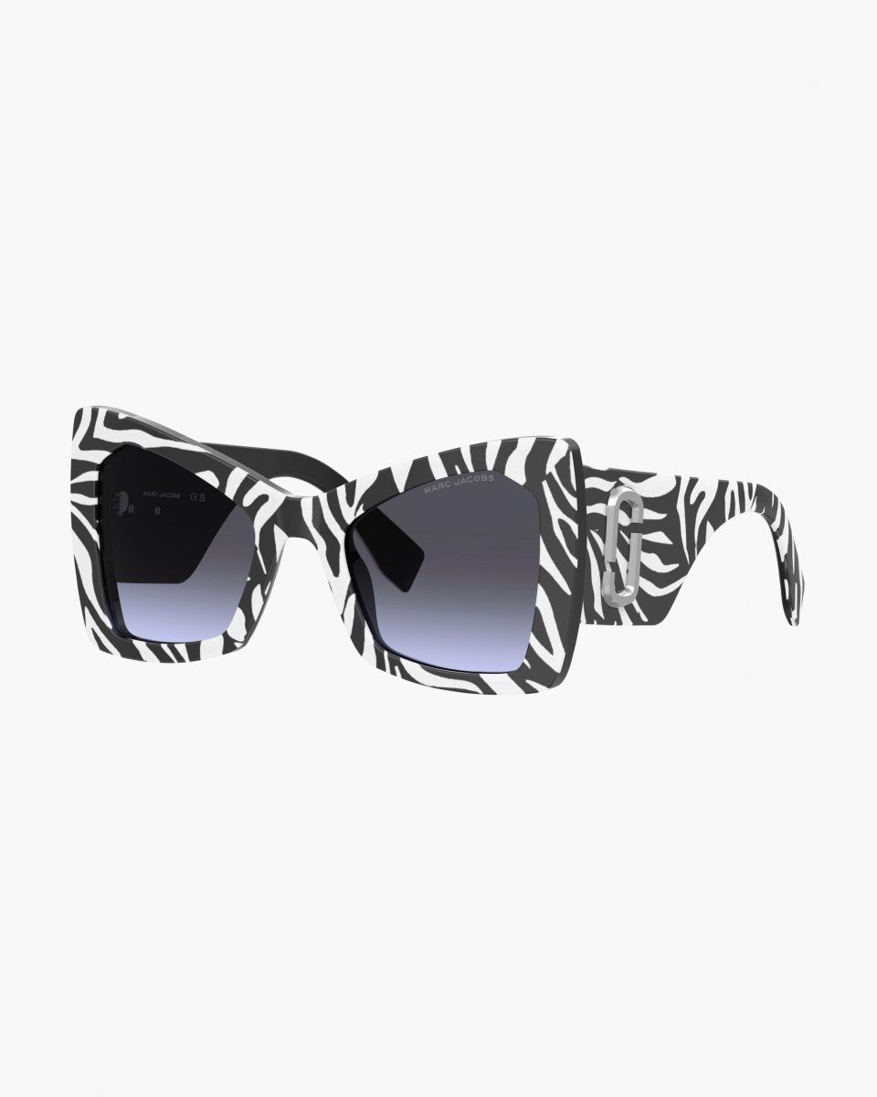 Black / White Marc Jacobs The J Marc Oversized Cat Eye Sunglasses | 753468-BCI