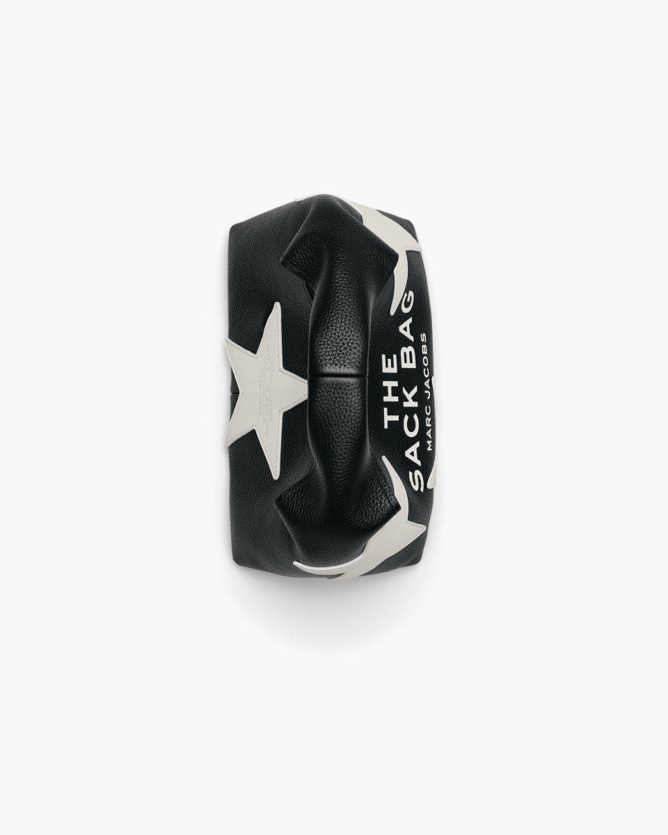 Black / White Marc Jacobs The Star Patchwork Leather Mini Sack Bag | 971548-TQY