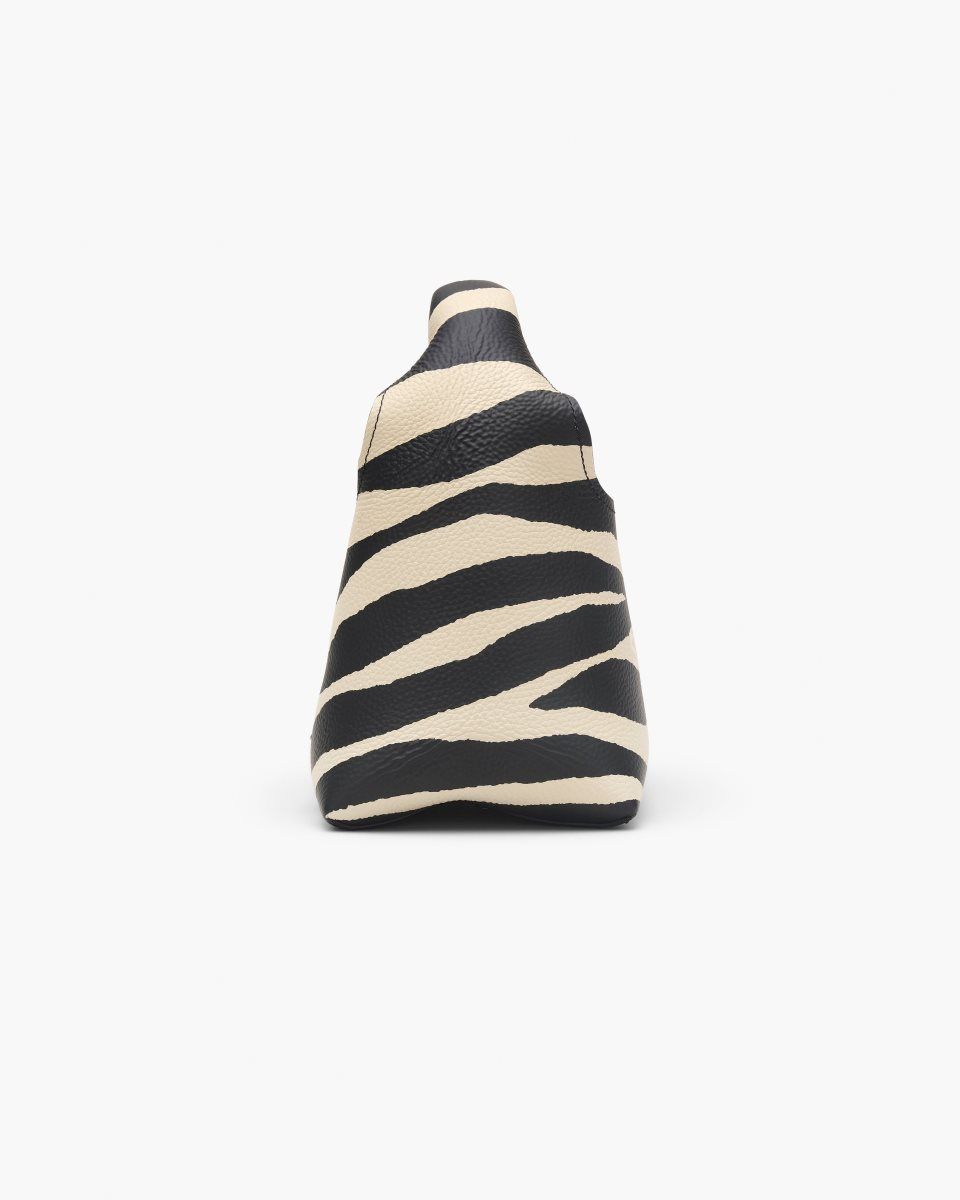 Black / White Marc Jacobs The Zebra Leather Mini Sack Bag | 810697-ZJQ