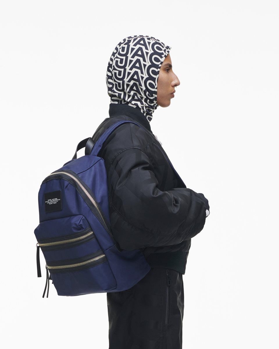 Blue Marc Jacobs The Biker Nylon Large Backpack | 308915-YPV