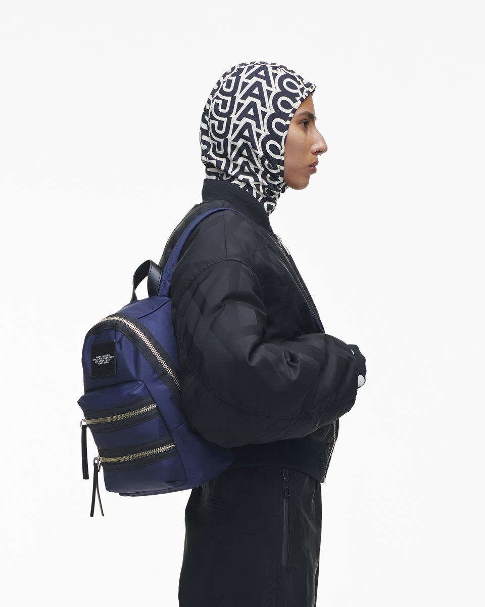 Blue Marc Jacobs The Biker Nylon Medium Backpack | 107435-HJI