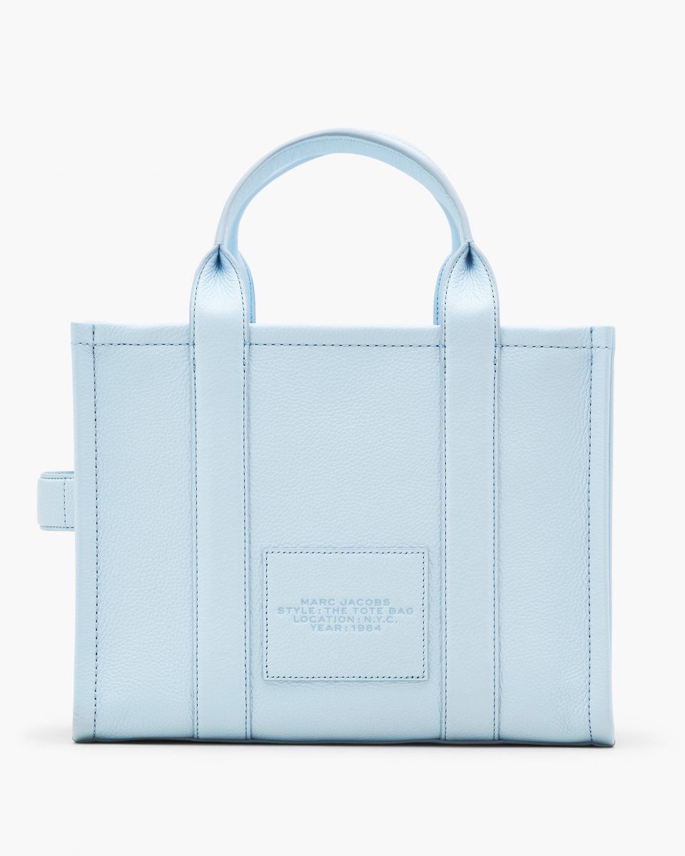 Blue Marc Jacobs The Leather Medium Tote Bag | 674829-FWB