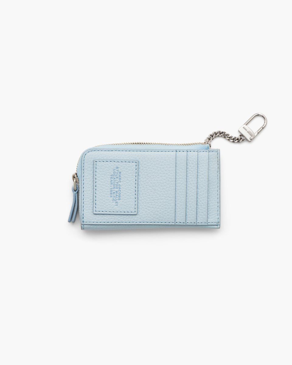 Blue Marc Jacobs The Leather Top Zip Multi Wallet | 957041-IKQ