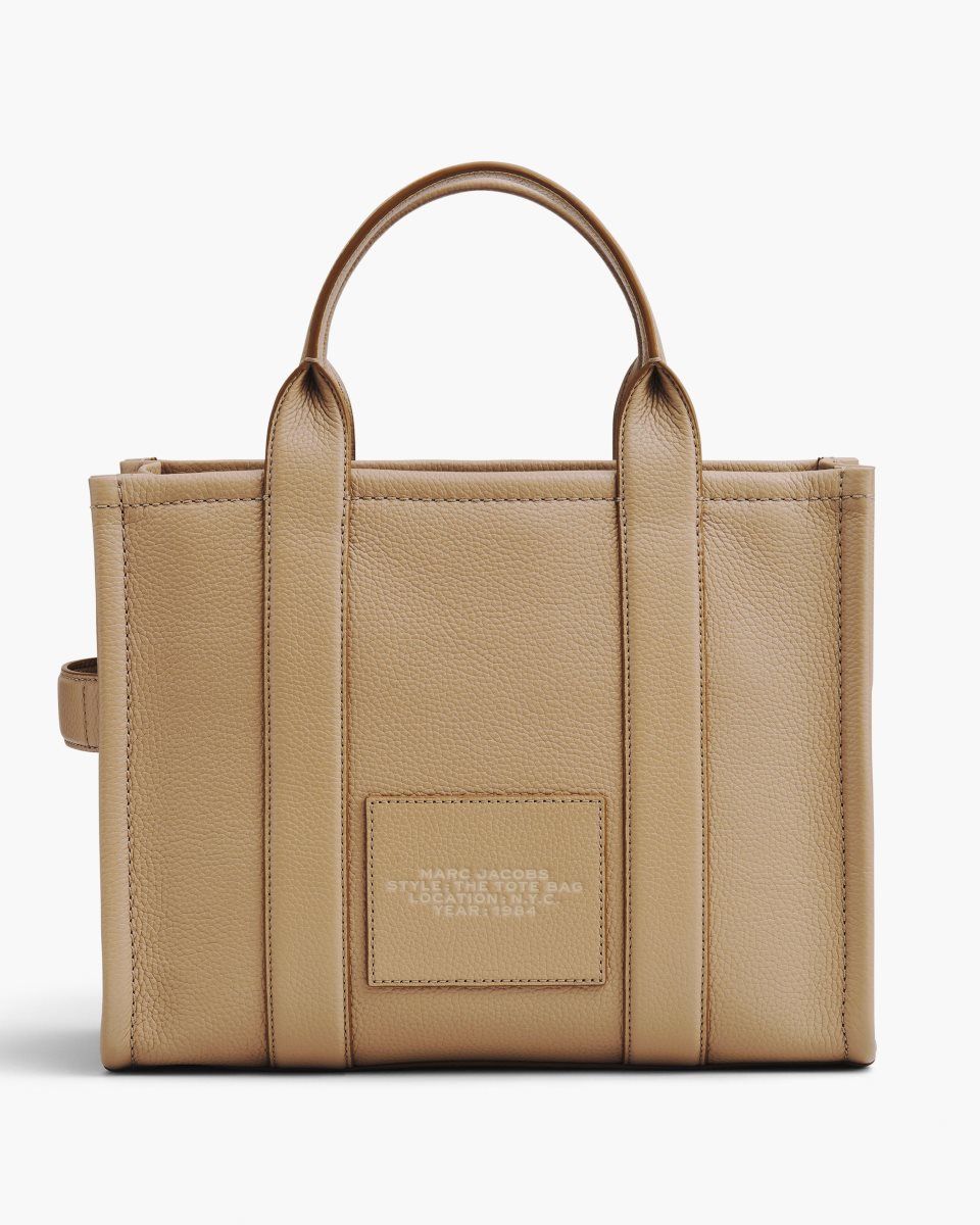 Brown Marc Jacobs The Leather Medium Tote Bag | 983107-MIH