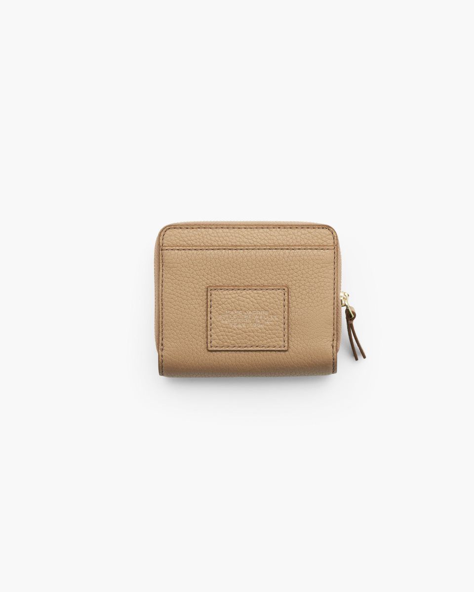 Brown Marc Jacobs The Leather Mini Compact Wallet | 489213-GDE