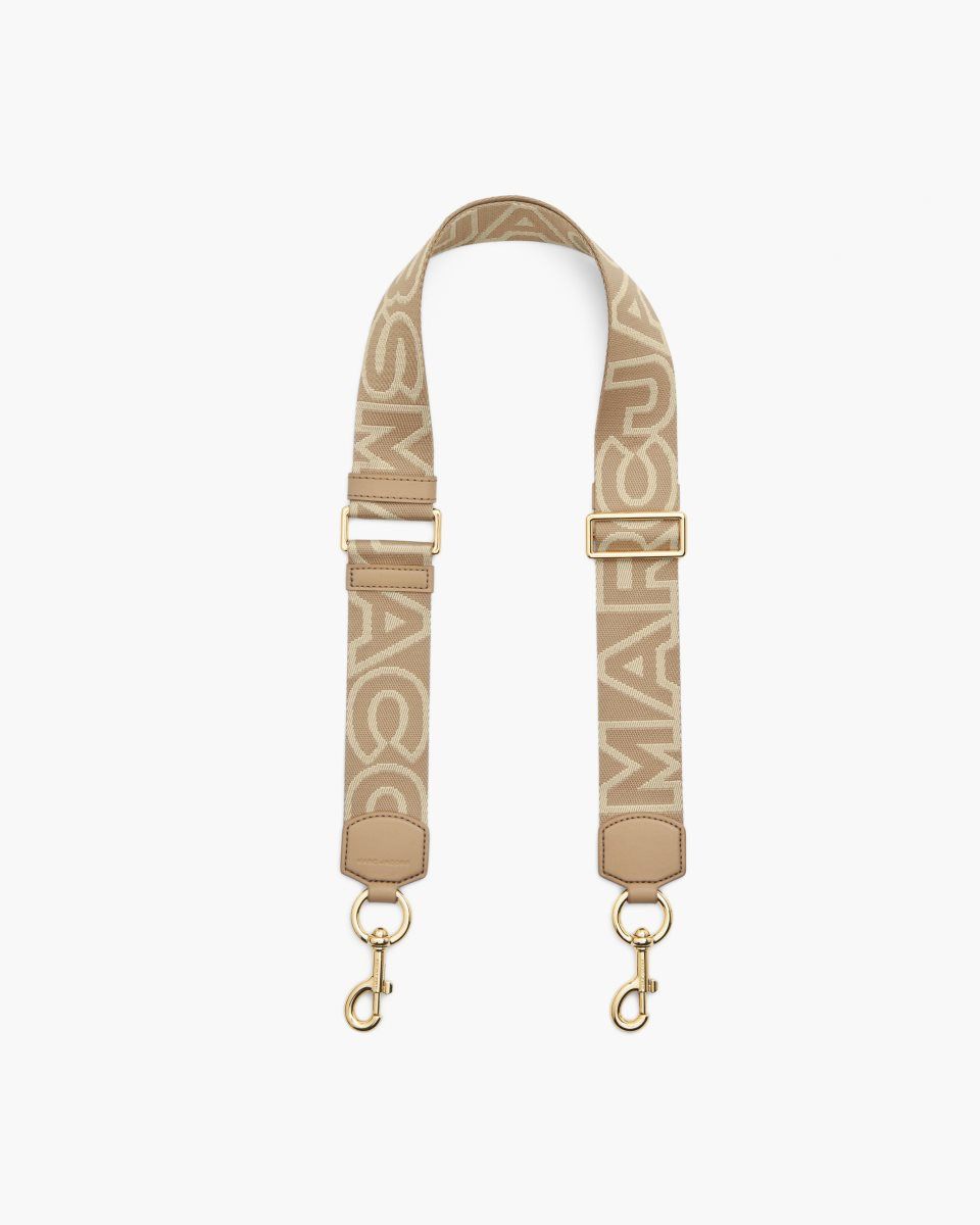 Brown Marc Jacobs The Outline Logo Webbing Strap | 063475-WQG