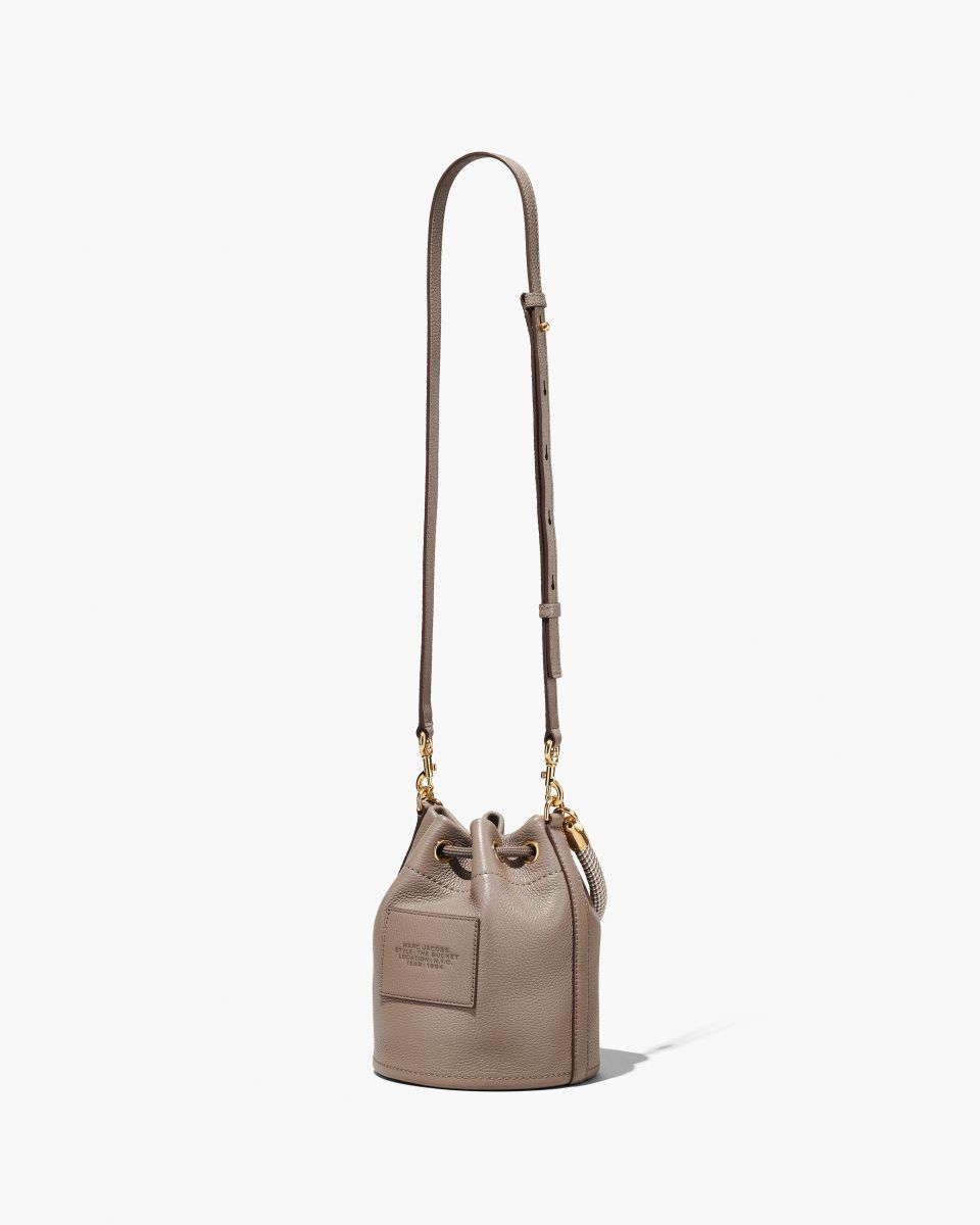 Cement Marc Jacobs The Leather Bucket Bag | 528134-IOG