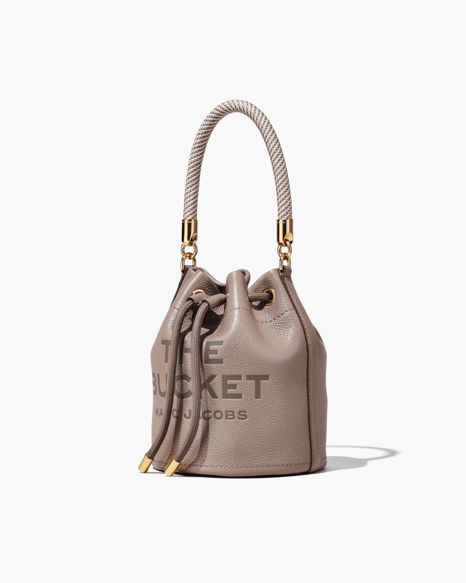 Cement Marc Jacobs The Leather Bucket Bag | 528134-IOG