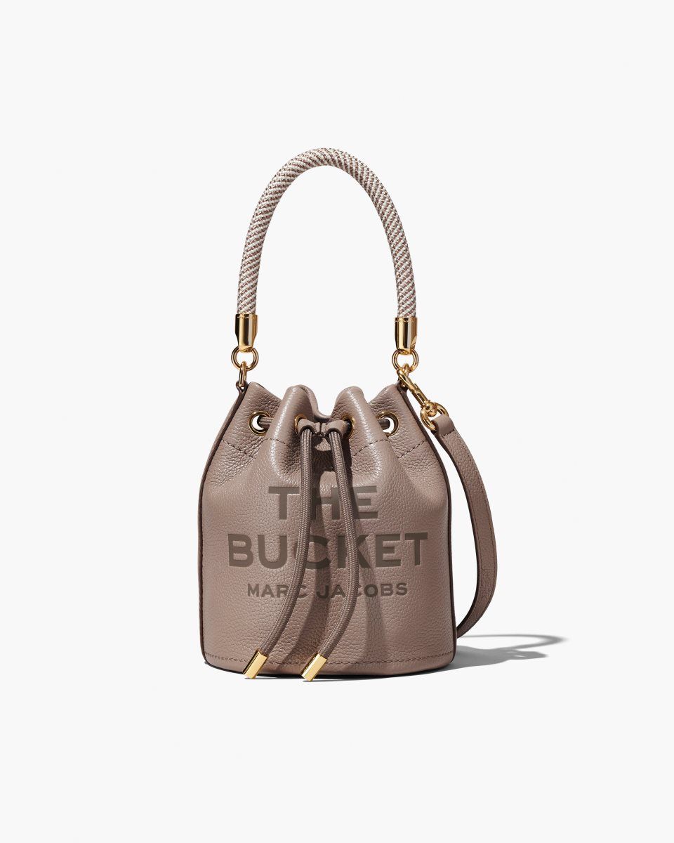 Cement Marc Jacobs The Leather Bucket Bag | 528134-IOG