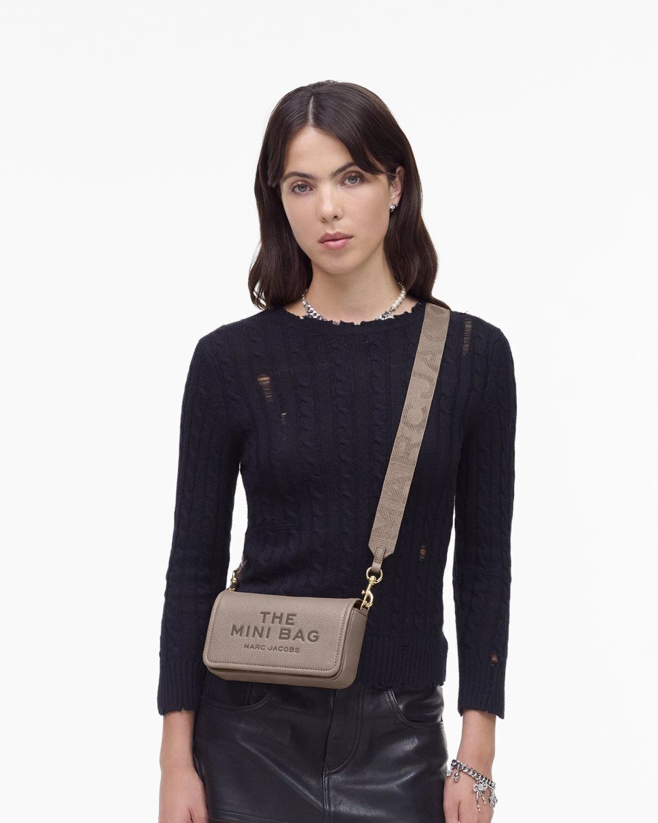 Cement Marc Jacobs The Leather Mini Bag | 836572-SKA