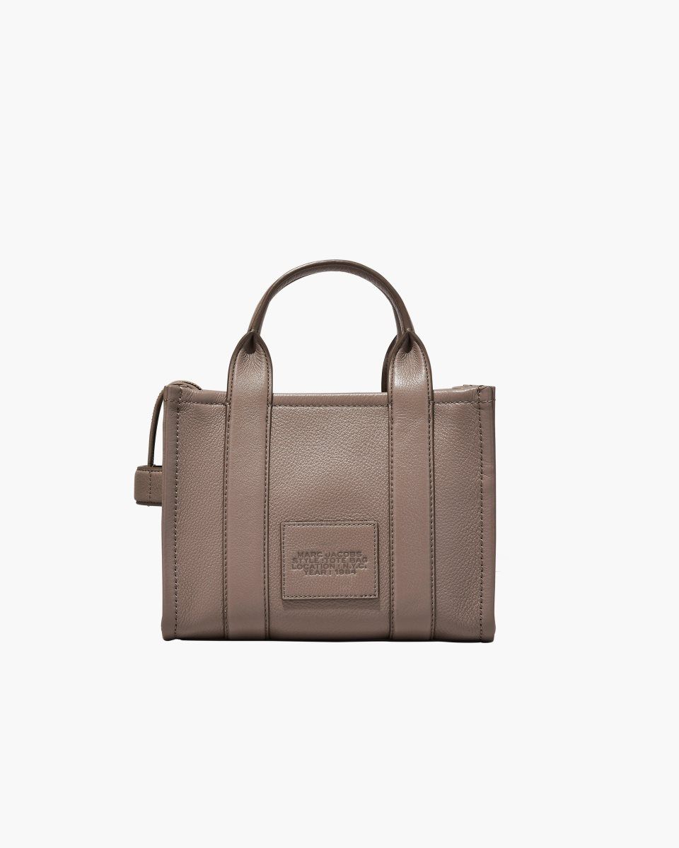 Cement Marc Jacobs The Leather Small Tote Bag | 257604-GHB