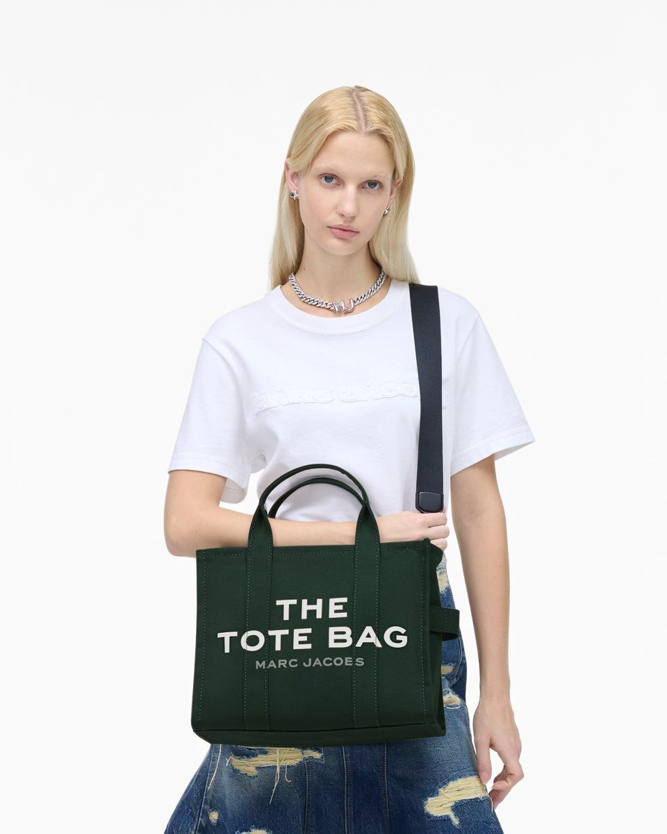 Dark Green Marc Jacobs The Canvas Medium Tote Bag | 430251-OYE