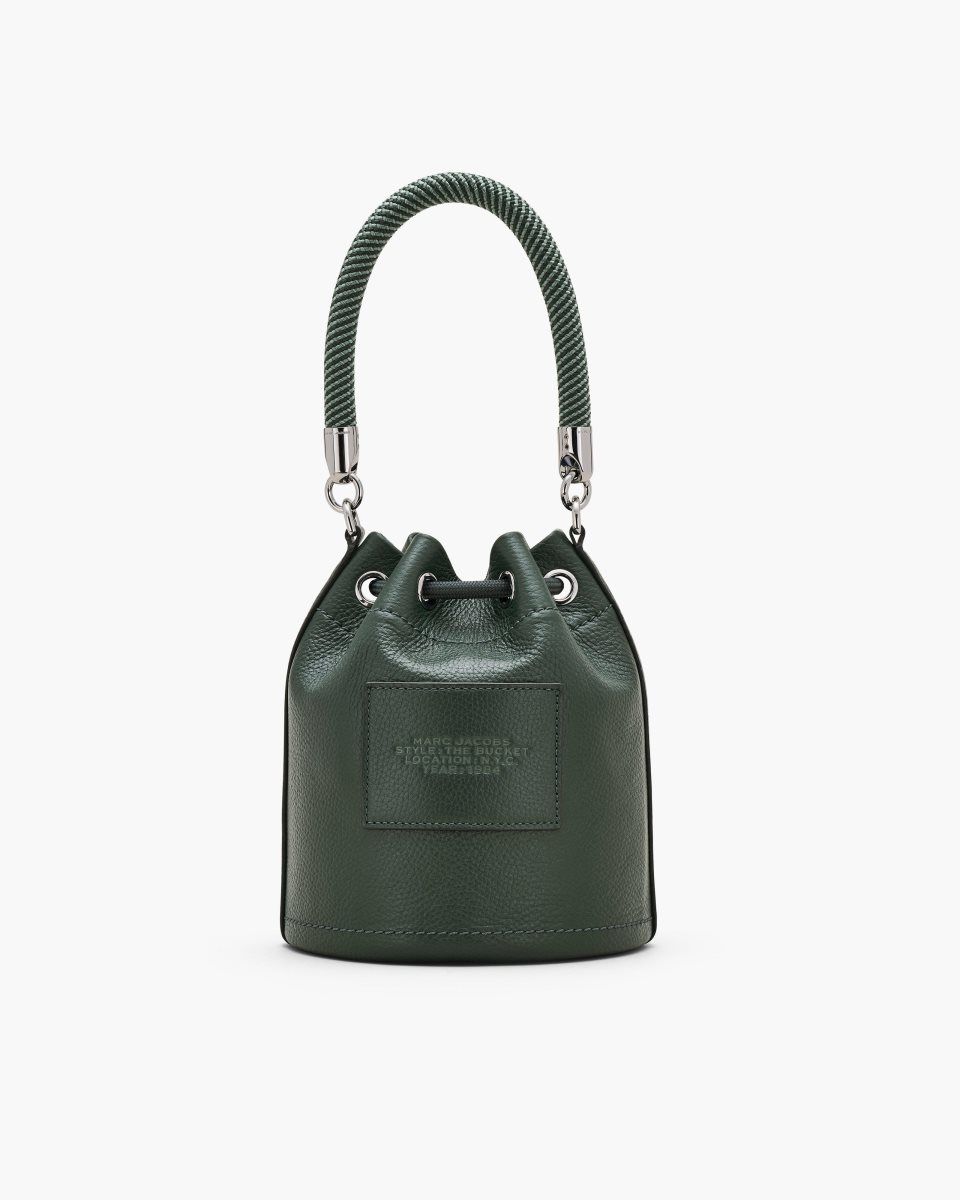 Dark Green Marc Jacobs The Leather Bucket Bag | 930246-BUT