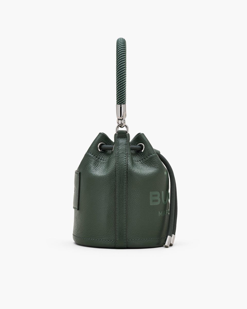 Dark Green Marc Jacobs The Leather Bucket Bag | 930246-BUT