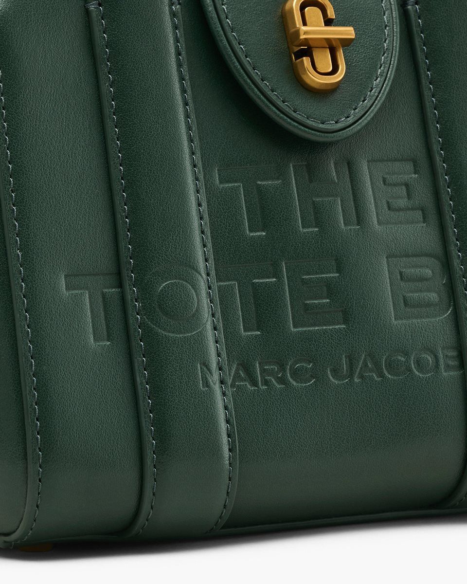 Dark Green Marc Jacobs The Turnlock Crossbody Tote Bag | 413826-GZT