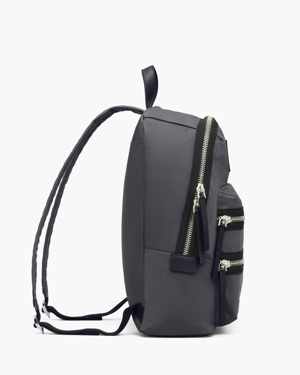 Dark Grey Marc Jacobs The Biker Nylon Large Backpack | 145873-ZVC