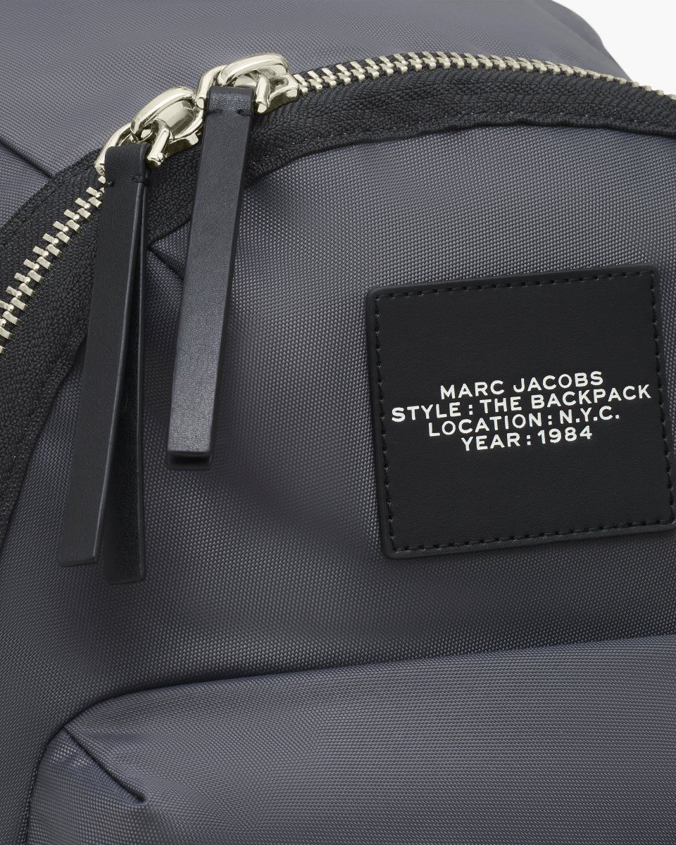 Dark Grey Marc Jacobs The Biker Nylon Large Backpack | 145873-ZVC