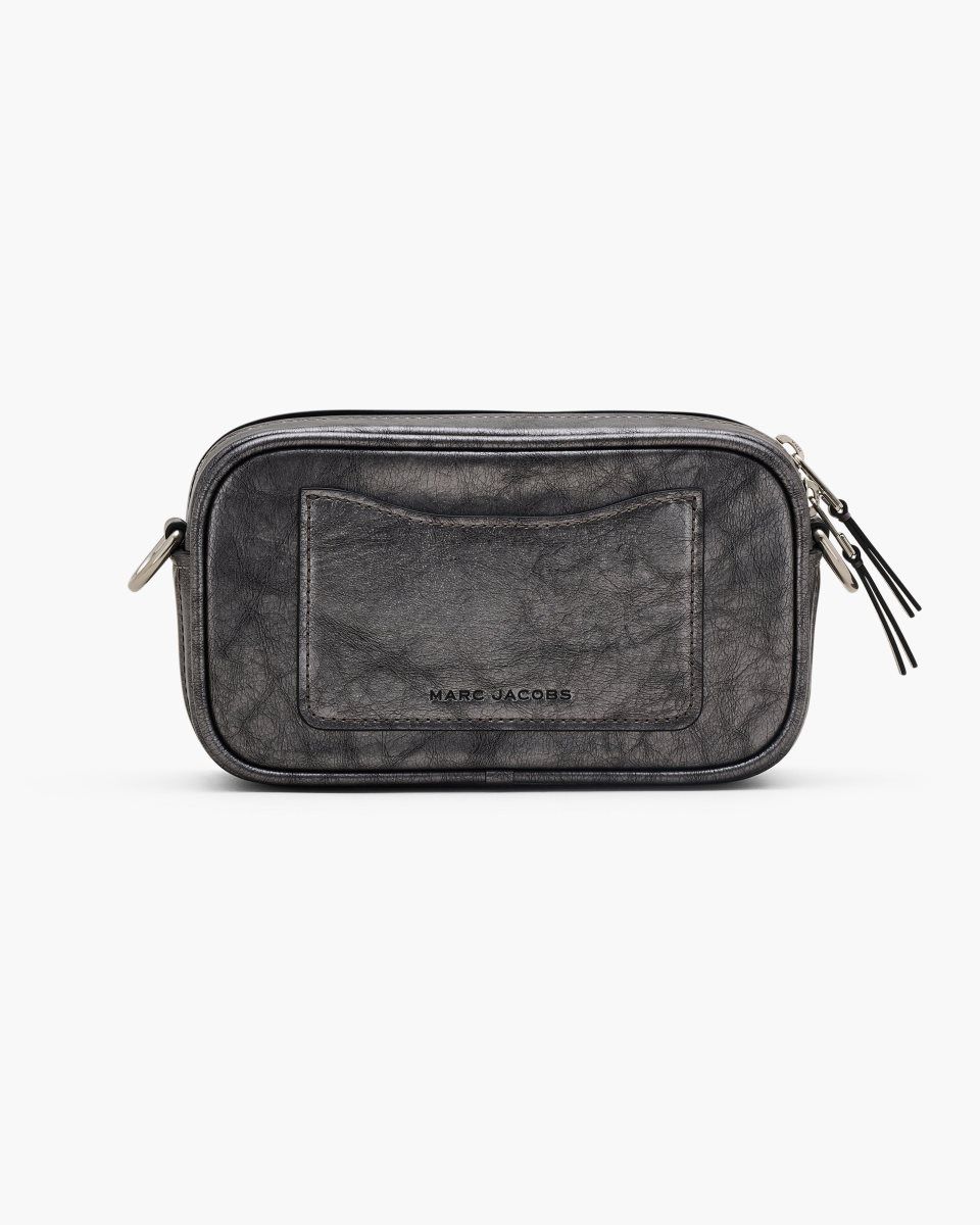 Dark Grey Marc Jacobs The Metallic Distressed Big Shot | 765134-JTF