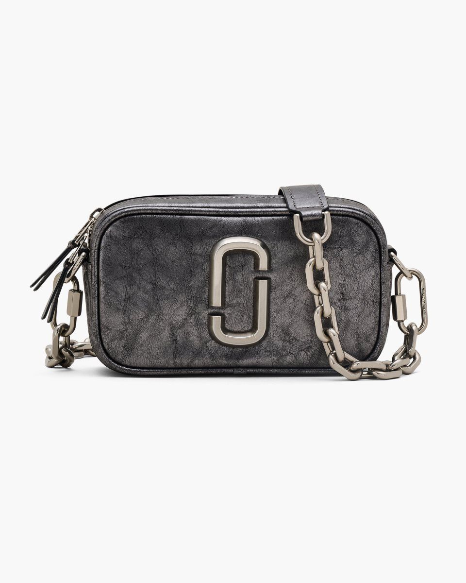 Dark Grey Marc Jacobs The Metallic Distressed Big Shot | 765134-JTF