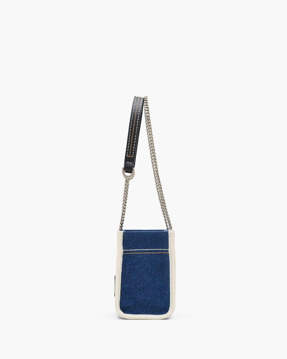 Dark Wash Marc Jacobs The Denim Chain Crossbody Tote Bag | 250764-ZMV