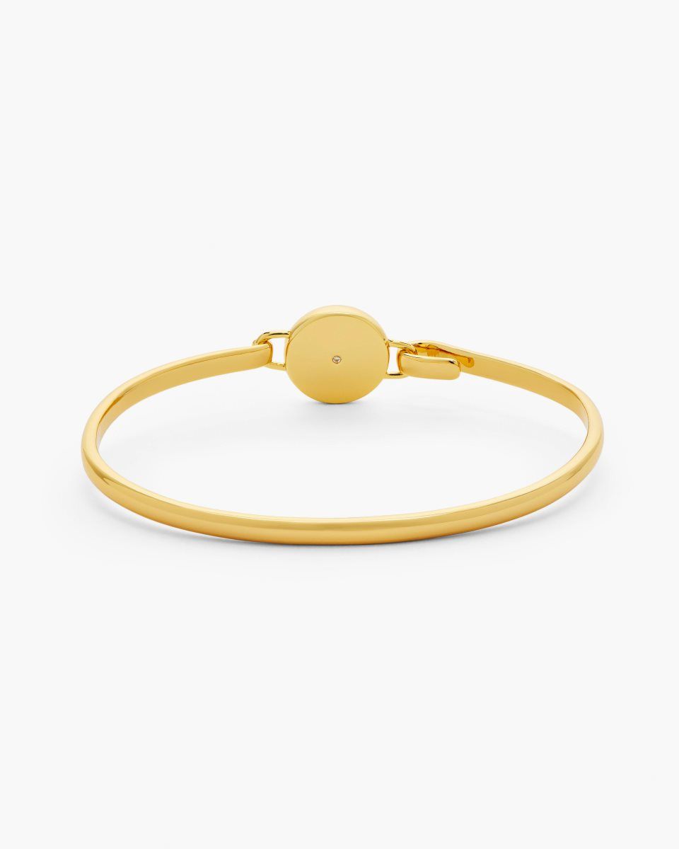 Gold / Cream Marc Jacobs The Button Hinge Bracelet | 712465-EXW