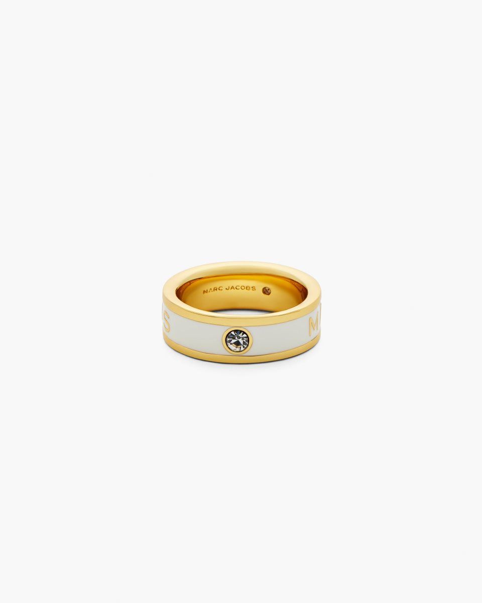 Gold / Cream Marc Jacobs The Marc Jacobs Enamel Ring | 219475-VKP