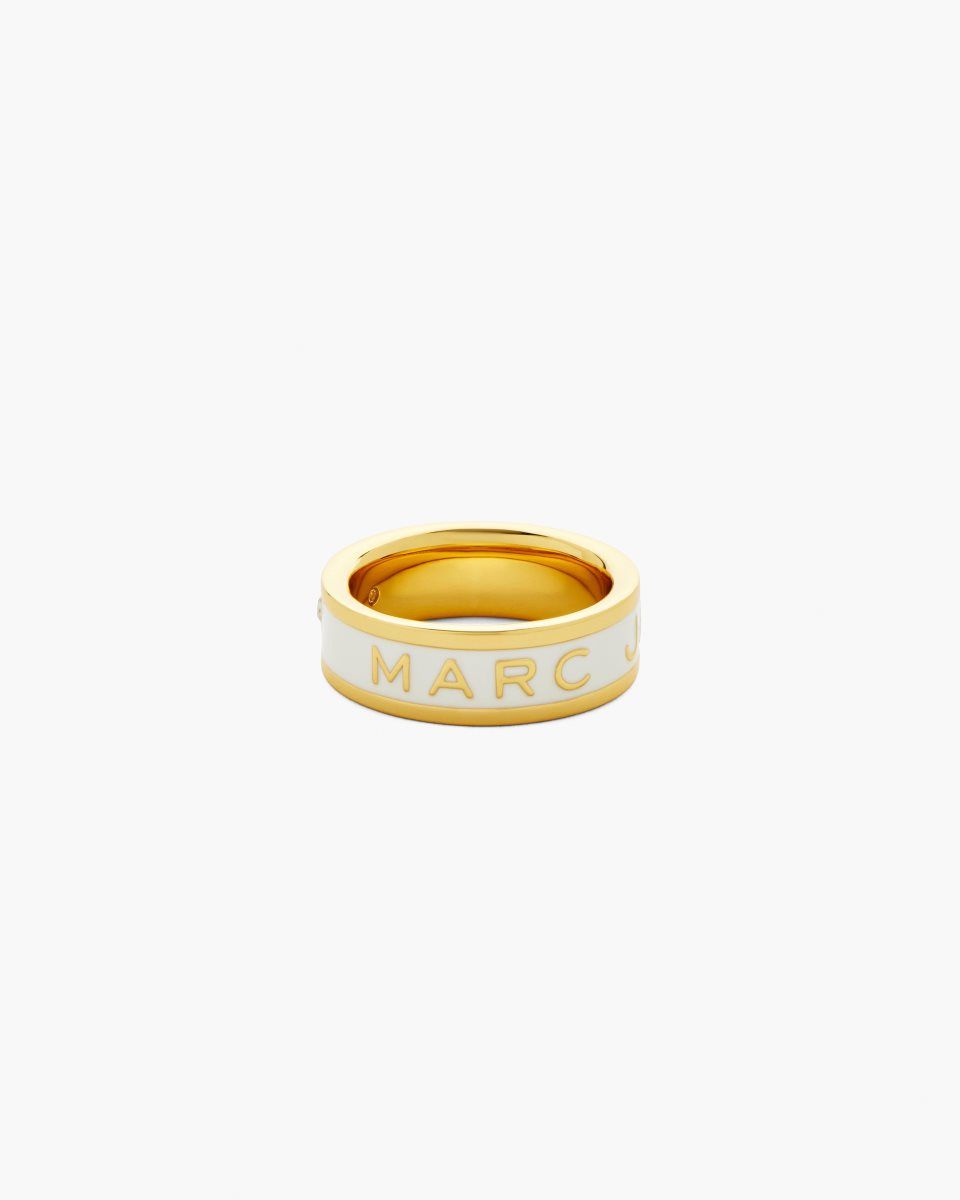 Gold / Cream Marc Jacobs The Marc Jacobs Enamel Ring | 219475-VKP