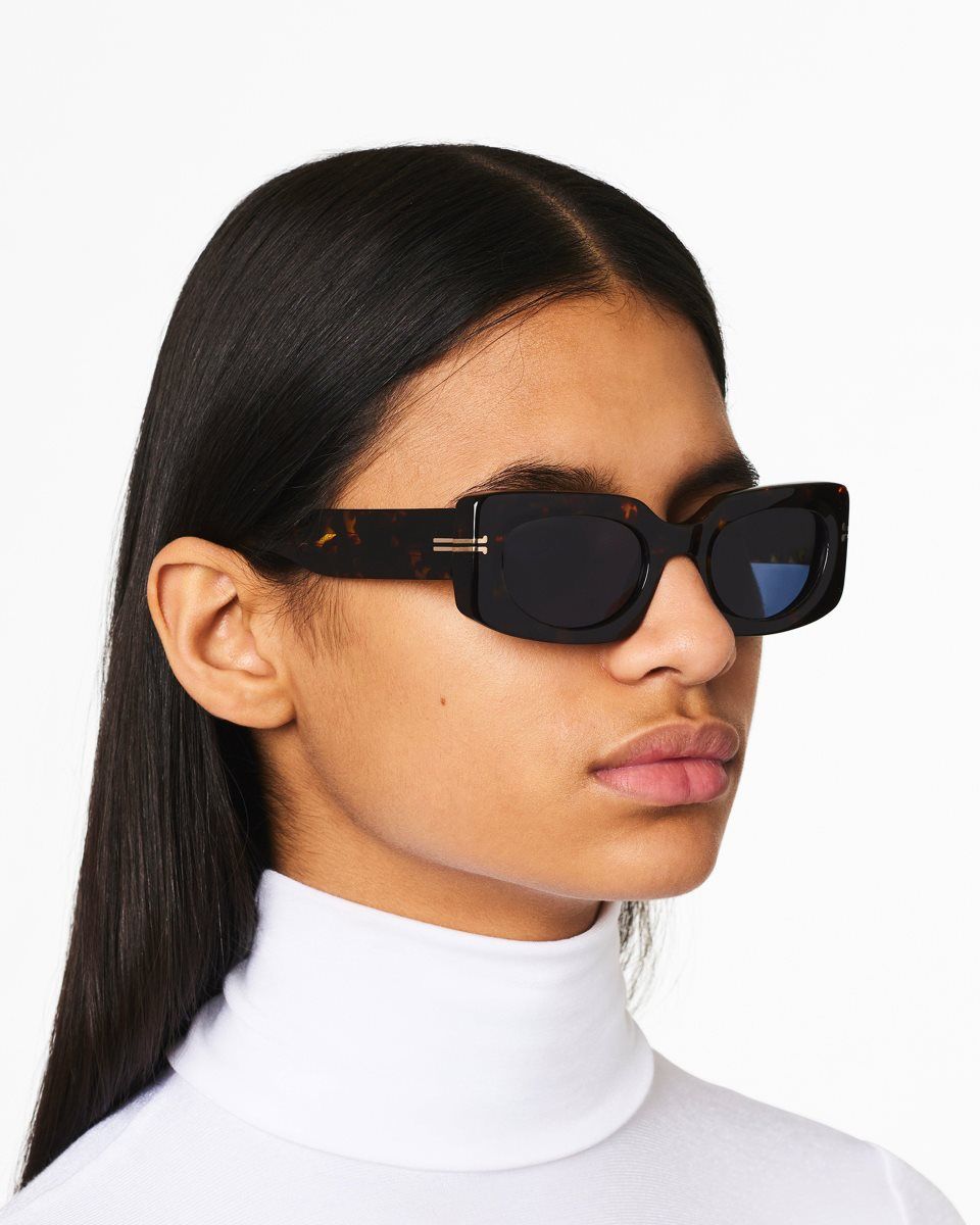 Havana Marc Jacobs Icon Rectangular Sunglasses | 371546-KFD