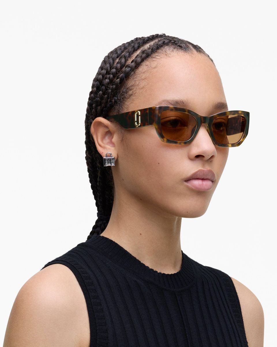 Havana Marc Jacobs The J Marc Square Cat Eye Sunglasses | 739512-RZI