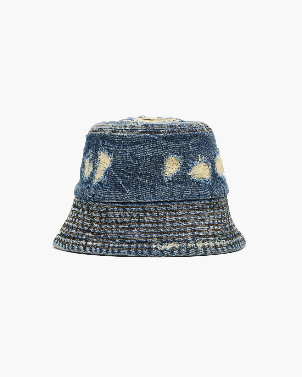 Indigo Marc Jacobs The Rip And Repair Bucket Hat | 796520-QWN