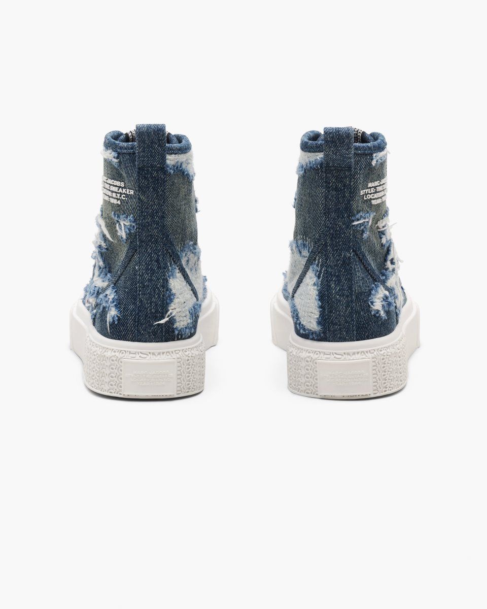 Indigo Marc Jacobs The Rip And Repair Denim High Top Sneaker | 954307-HWG